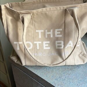 Marc Jacobs Tan Canvas Tote Bag